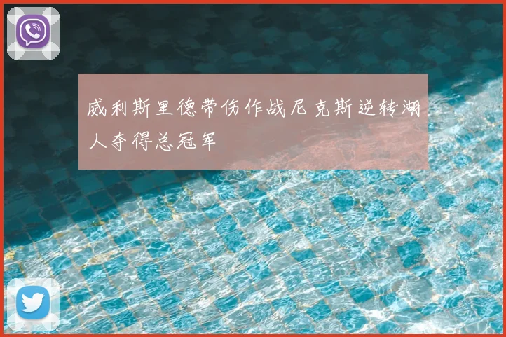 威利斯里德带伤作战尼克斯逆转湖人夺得总冠军