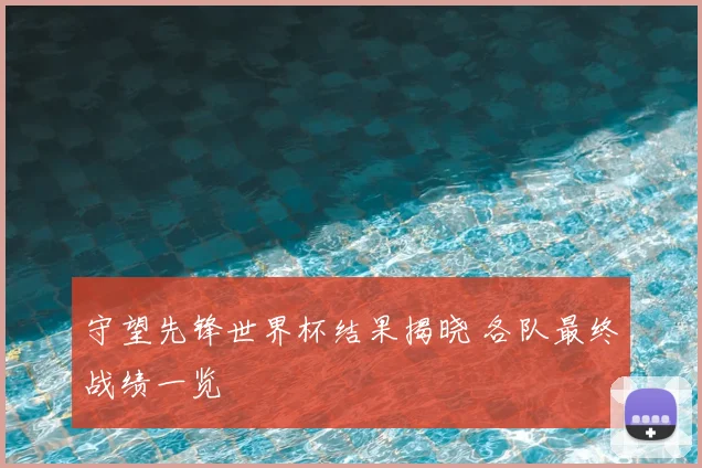 守望先锋世界杯结果揭晓 各队最终战绩一览